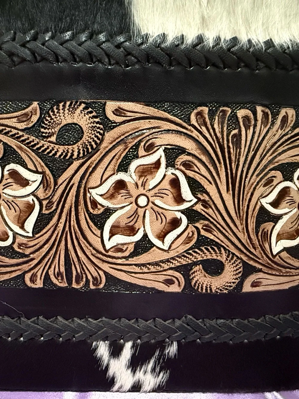 Handmade Leather Hair On Hide Western Jewelry Case